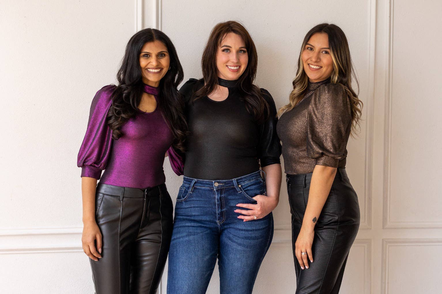 Chic Gold Cutout and Puff Sleeve Bodysuit for wholesale on Faire3