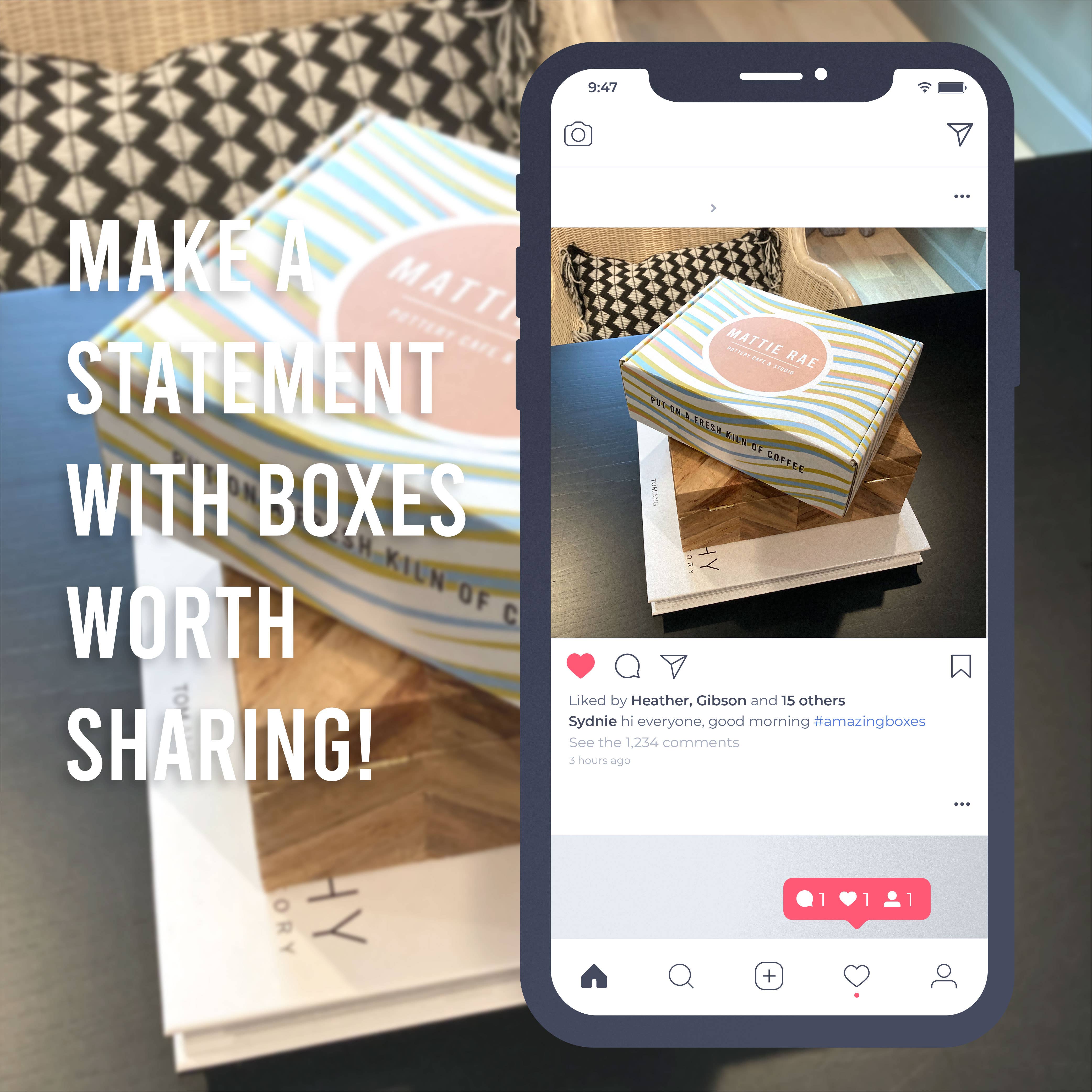 PackSales - Wholesale Gift Box - Box Design With Logo Print (Pack Of 25 Boxes)5