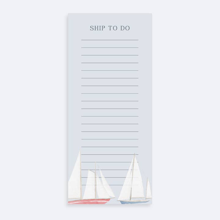 Ship To Do Nautical Notepad for wholesale by Korynne and Company