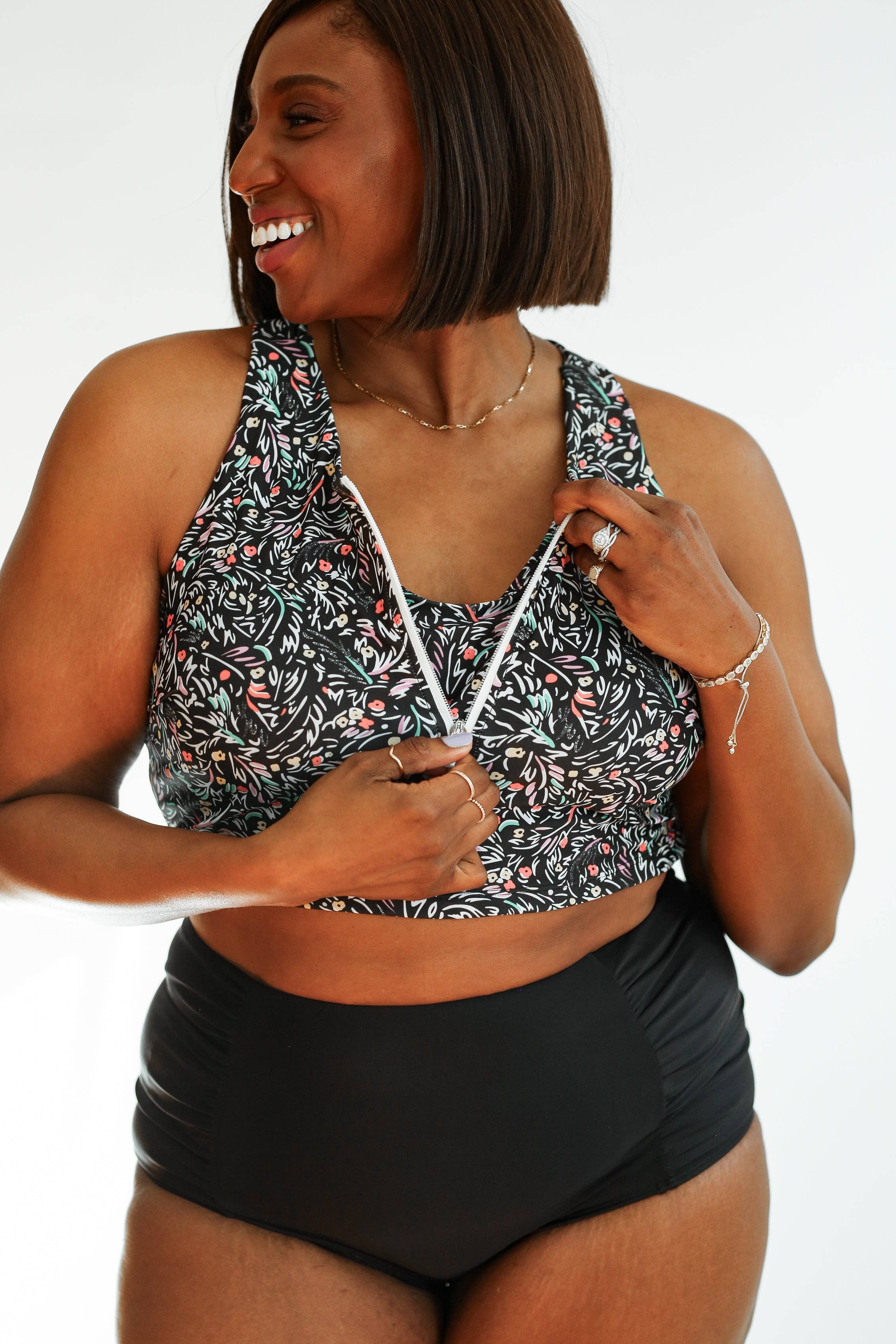 Movemama Apparel – Engroshandel Badeoverdel – Børn – Afgrøde Zip Up Amning Badedragt Top10