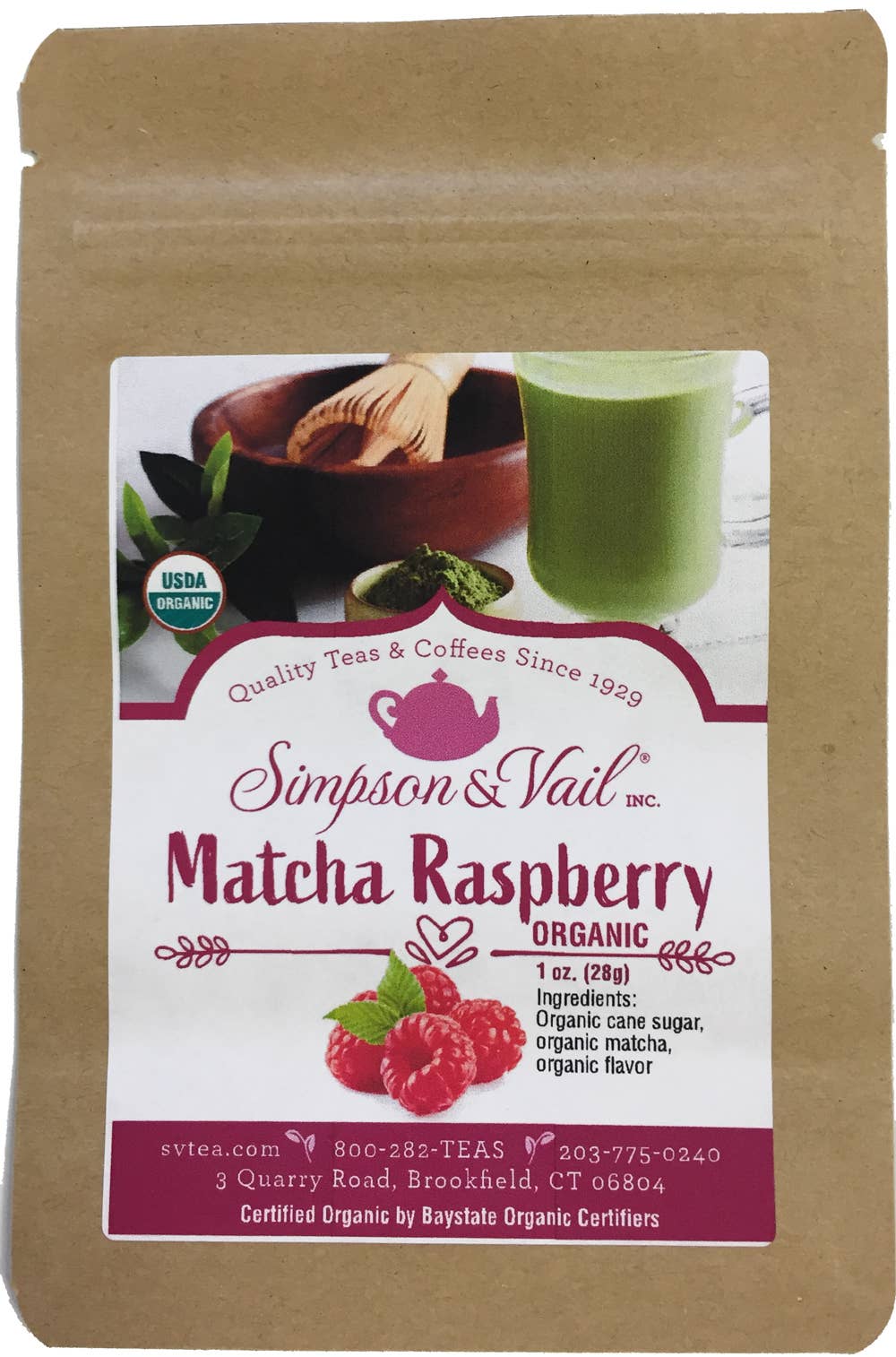 Simpson & Vail - Wholesale Loose Tea - Matcha Powdered Green Tea - Raspberry, Organic0