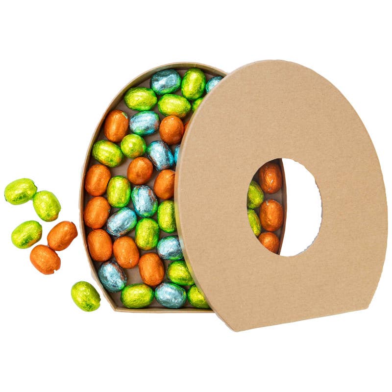 Deffrennes - Wholesale Egg Cup/Holder - Oval Kraft Egg Box Chocolate Sweet 21x17.5x3cm1