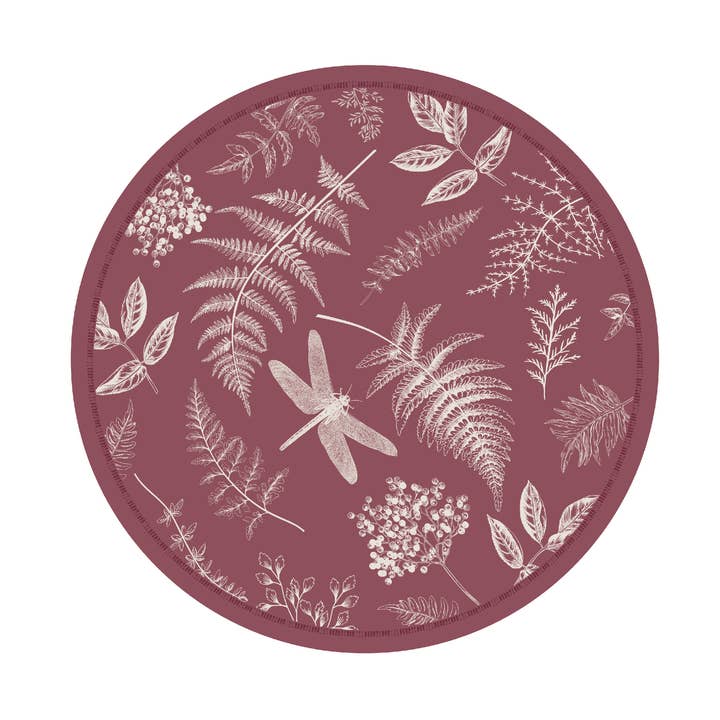 Fall Botanical Round Placemat for wholesale by Davanti/Vía Deco Home