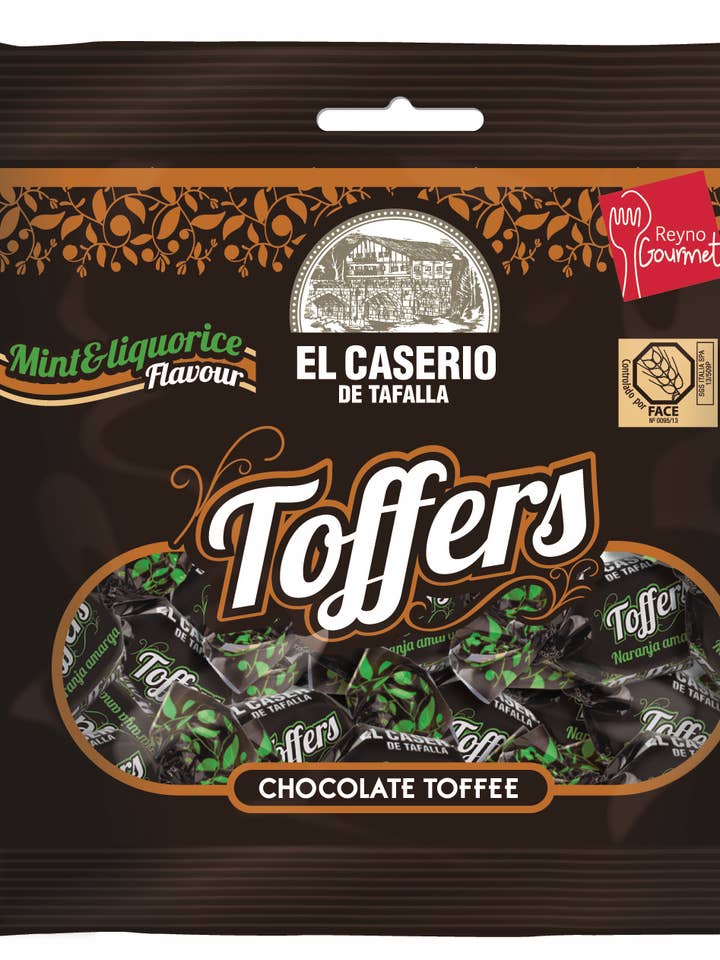 Toffers Mint-Licorice 26403 - GLUTEN FREE for wholesale by El Caserio de Tafalla
