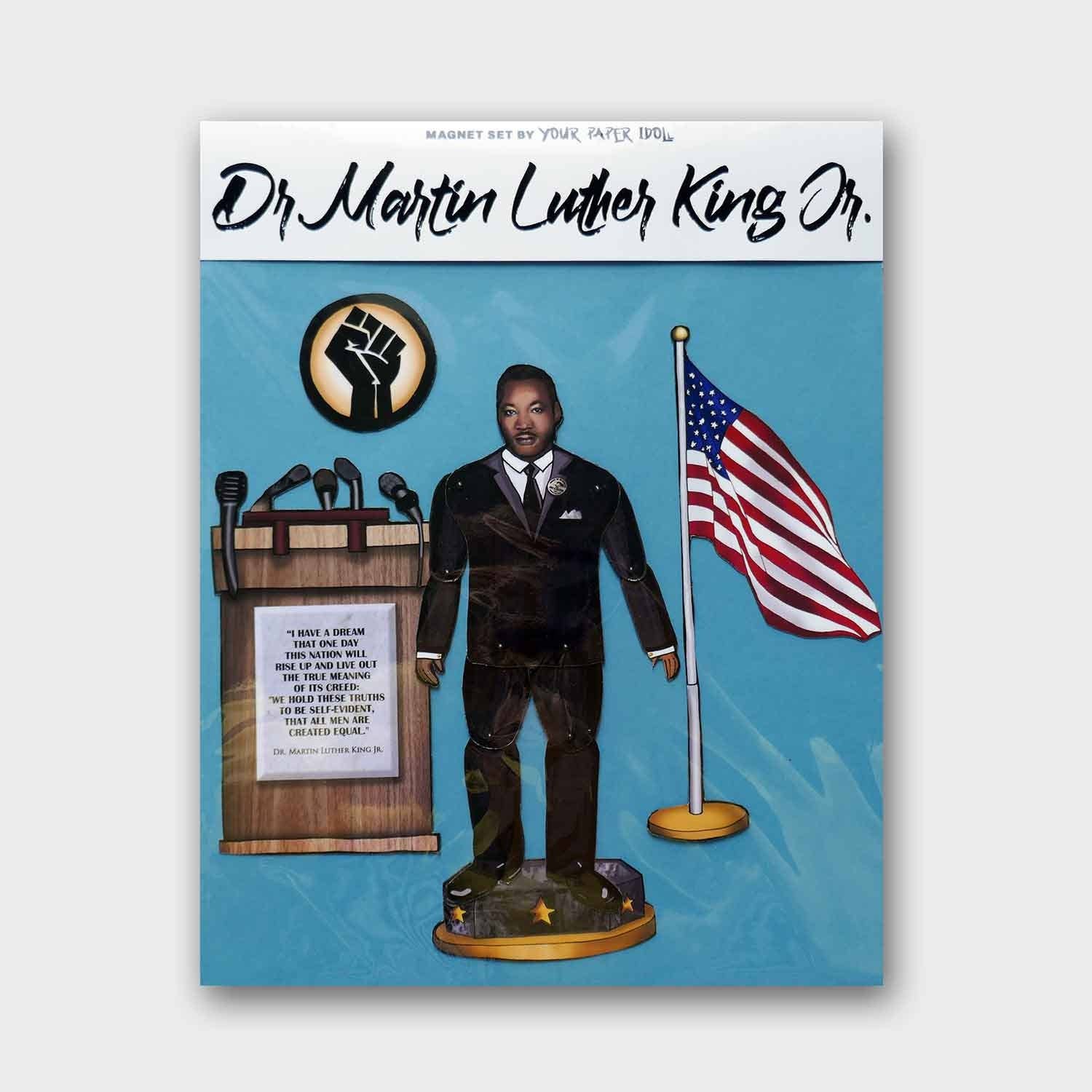 THE PAPER IDOLL - Vendita all'ingrosso Calamite - Magnete da frigo posabile o set ispirato a Martin Luther King2