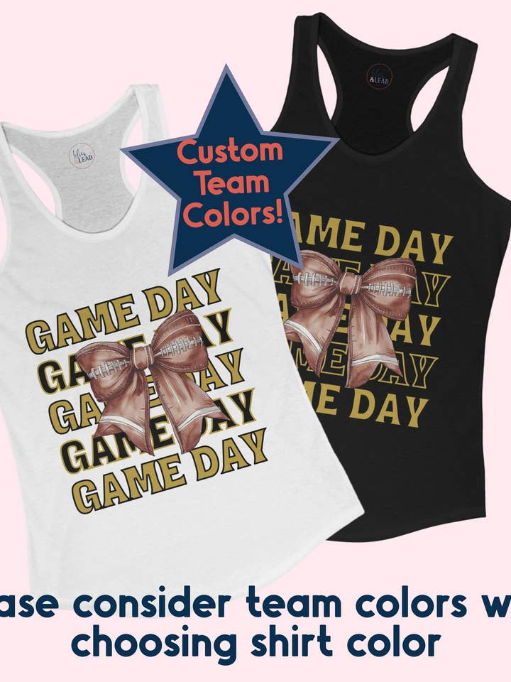 Women's Game Day Custom Team Color Tank Top for wholesale by Lilies & Lead