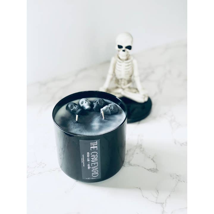 Candle Cabana - Wholesale Jar/Filled Candle - 17 OZ The Graveyard Candle - Natural Soy + Fall Candles