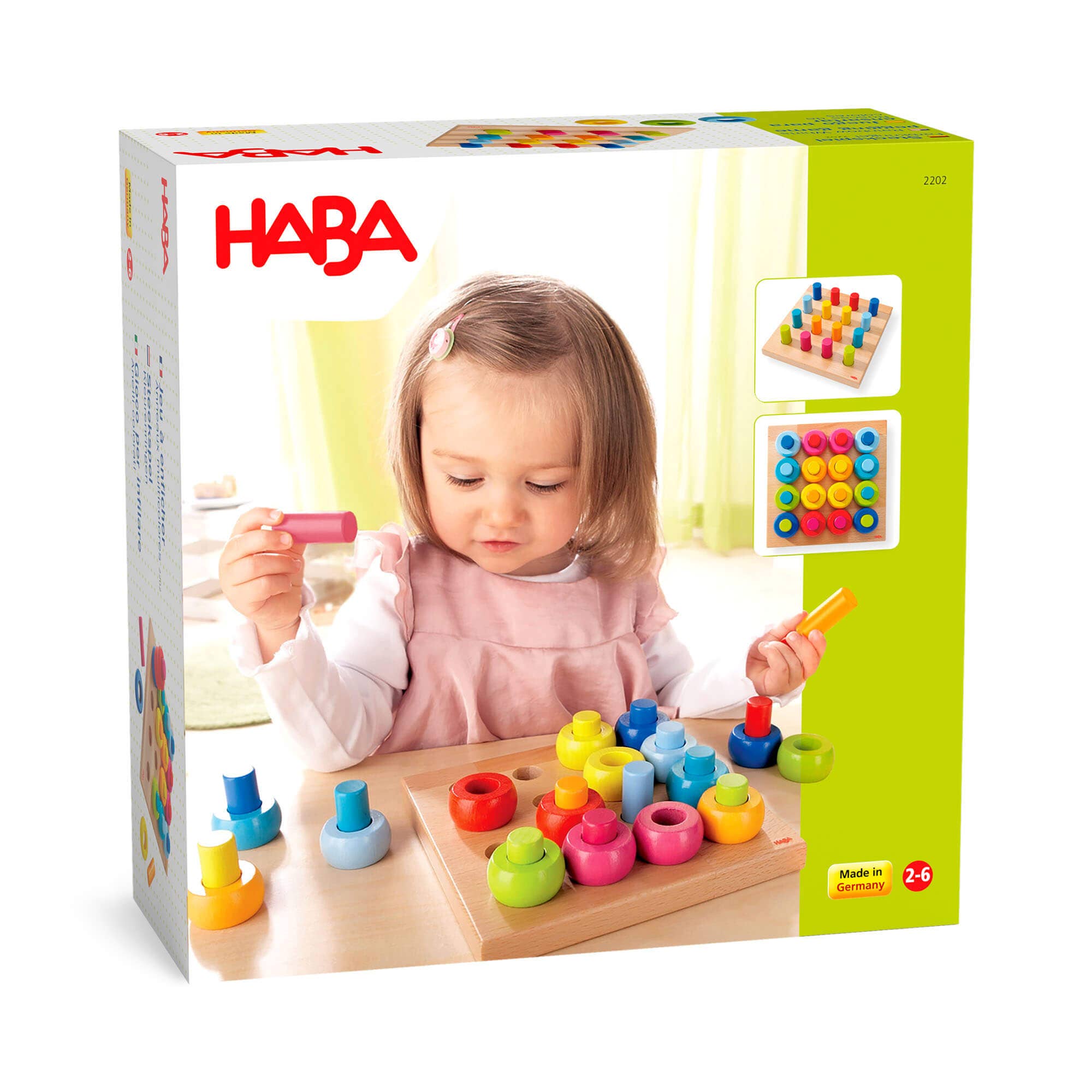 HABA USA - Wholesale Wood Toy - Kids - Rainbow Whirls Pegging Game6