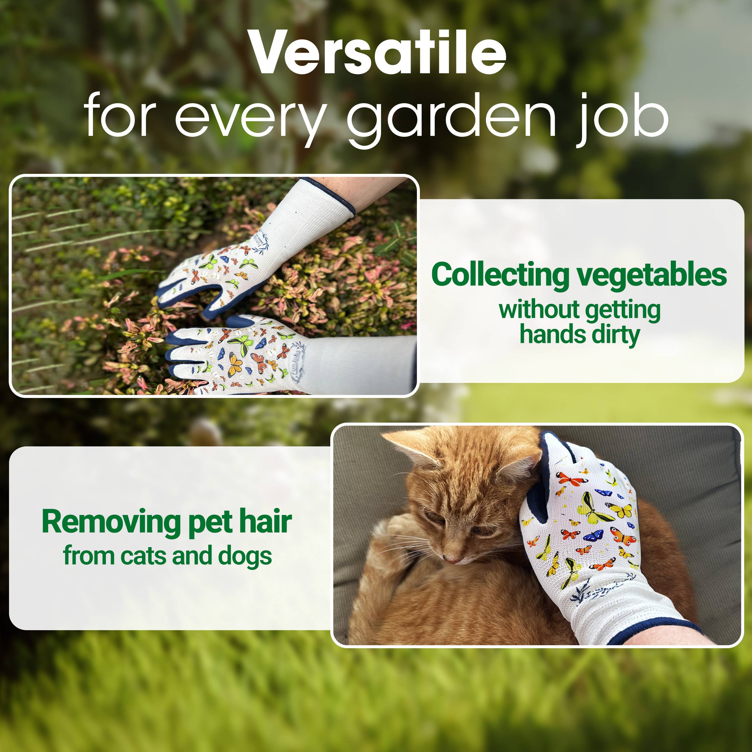 FunJobs Garden Gloves - Wholesale Garden Gloves - FunJobs Long Butterfly Gardening Gloves5