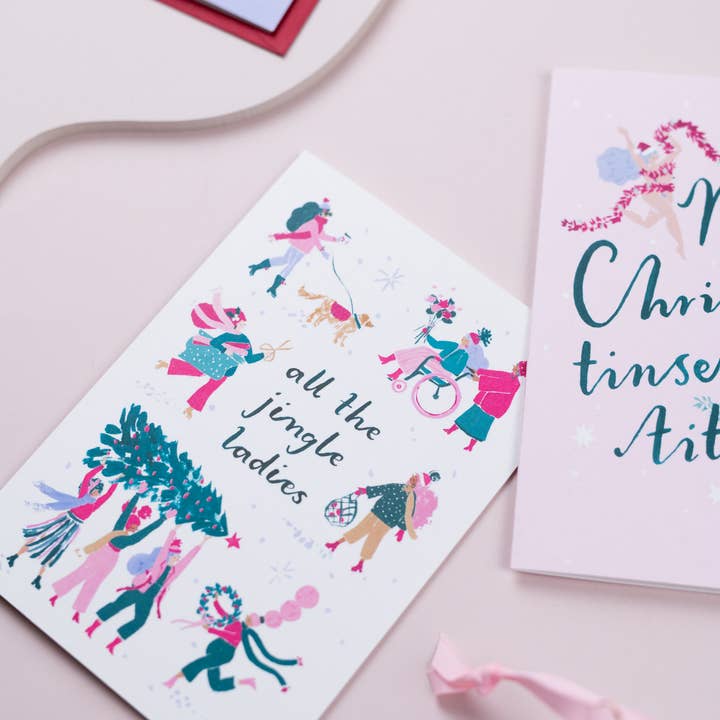 Sister Paper Co. - Wholesale Christmas Card - Jingle Ladies Christmas Card | Holiday Cards | Xmas Cards3