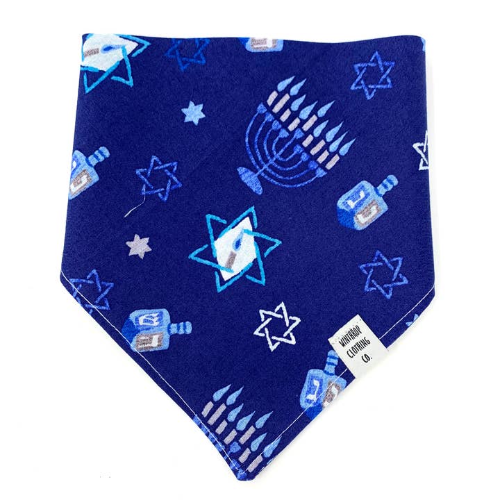 Hanukkah Dog Bandana for wholesale by Winthrop Clothing Co.