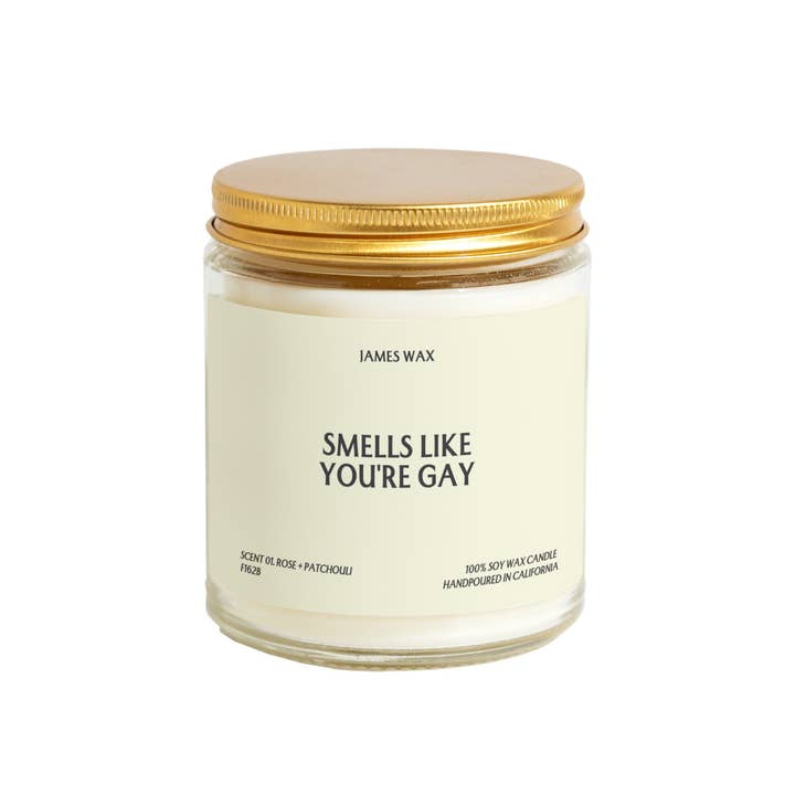 James Wax - Wholesale Jar/Filled Candle - LGBTQ Gift Proudly Gay Candle LGBTQ+ F162B1