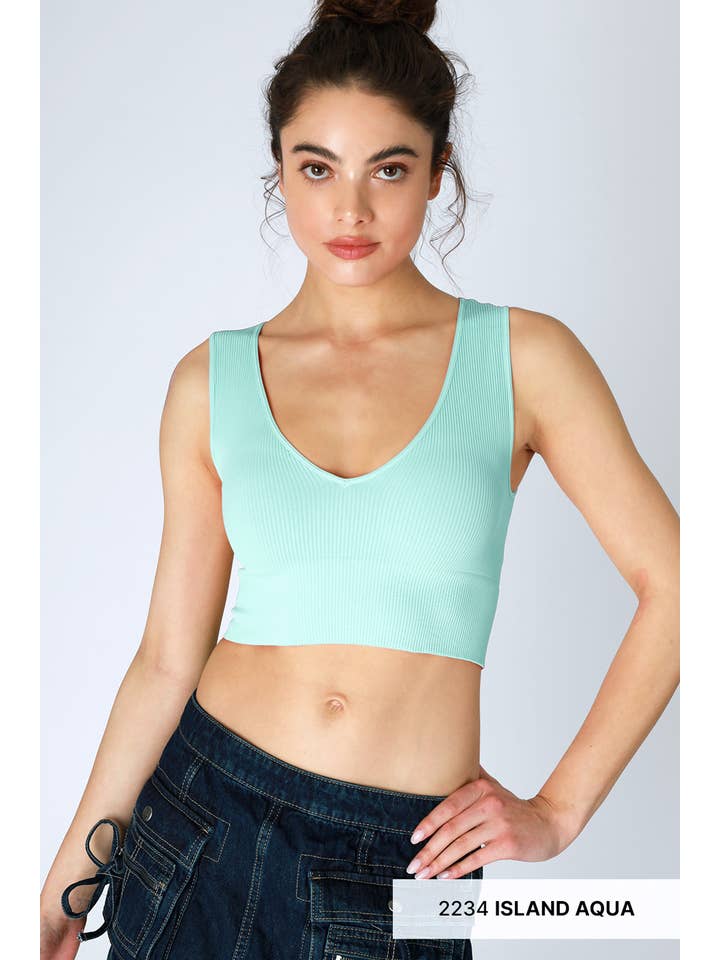 NIKIBIKI - Wholesale Knit Top - Women's - NS7829 - Plunge V-Neck Crop Top22