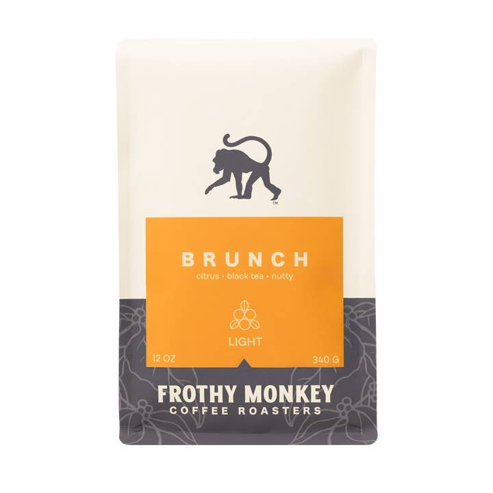 Brunch - Light Roast Whole Coffee Beans 12oz Bags for wholesale by Frothy Monkey Coffee Roasters