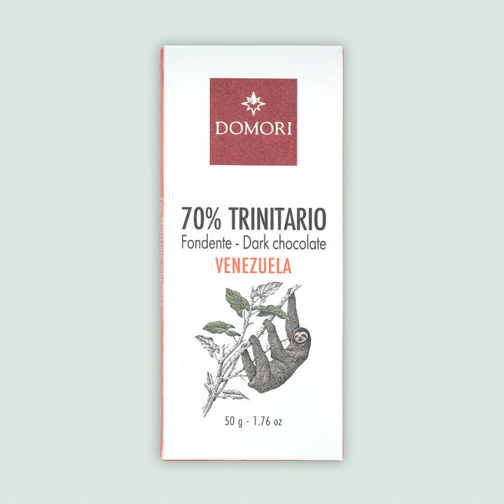 Barre de chocolat Domori Trinitario Venezuela 70% pour la vente par Bar & Cocoa Chocolate
