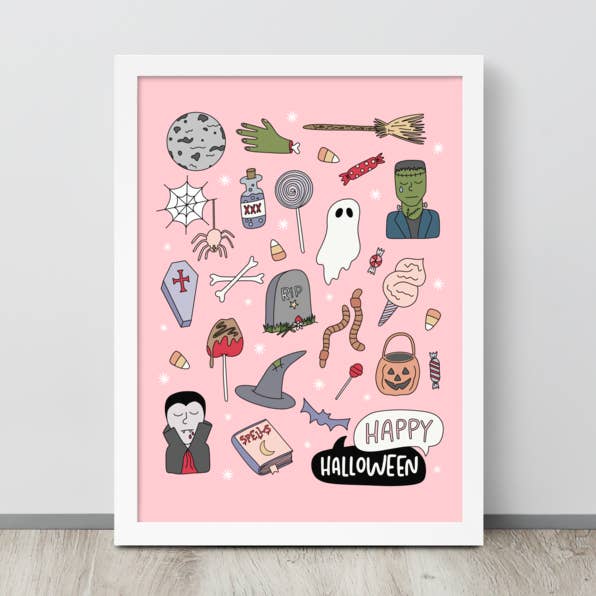 Spooky Doodle Art Print for wholesale by The Crybaby Club