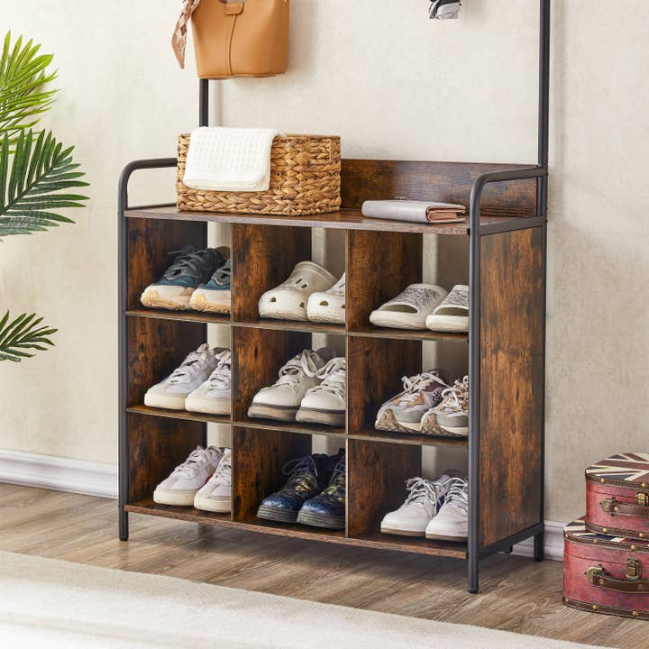 39F Inc. - Wholesale Coat Rack - Coat Rack, Hall Tree with Shoe Rack for Entryway