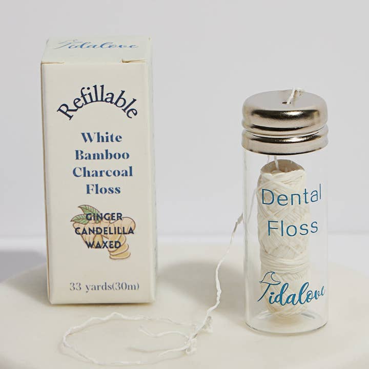 White Charcoal Floss (Two Pack) for wholesale by Tidalove
