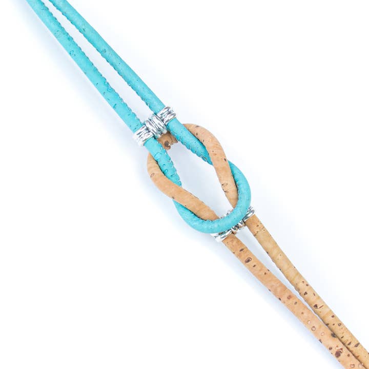 Meninas Bonitas Cork - Wholesale Bangle Bracelet - 5 colors of cork wire and alloy accessories handmade fashion bracelets BR-232-MIX-56