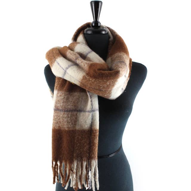 S24136 Fuzzy Plaid Scarf for wholesale by Pretty Persuasions