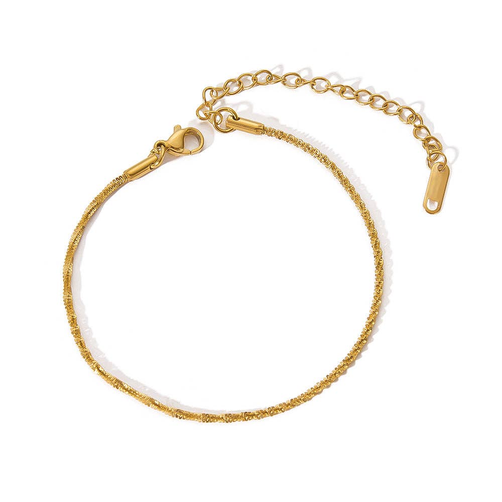 Mio Queena - Wholesale Link & Chain Necklace - Multi Style 18K Golden SS bracelet Chain DIY Accessories-FGS4