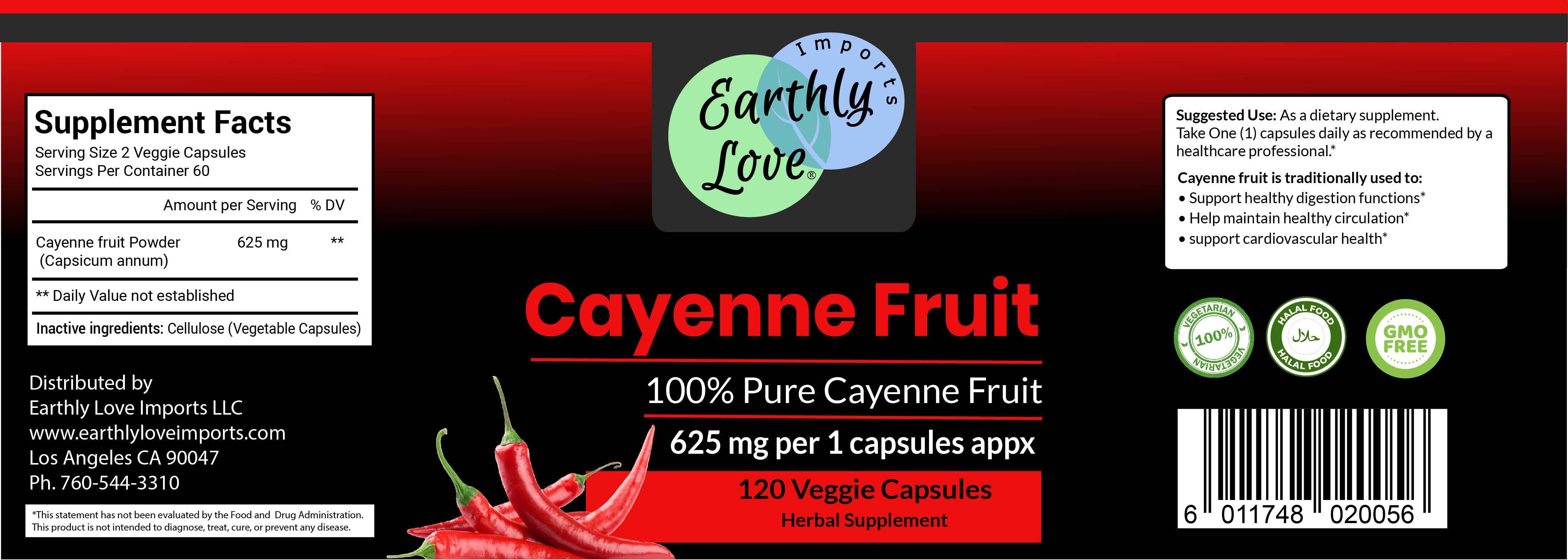 Earthly Love Imports - Wholesale Oral Supplement/Vitamin - Cayenne Fruit Capsules6