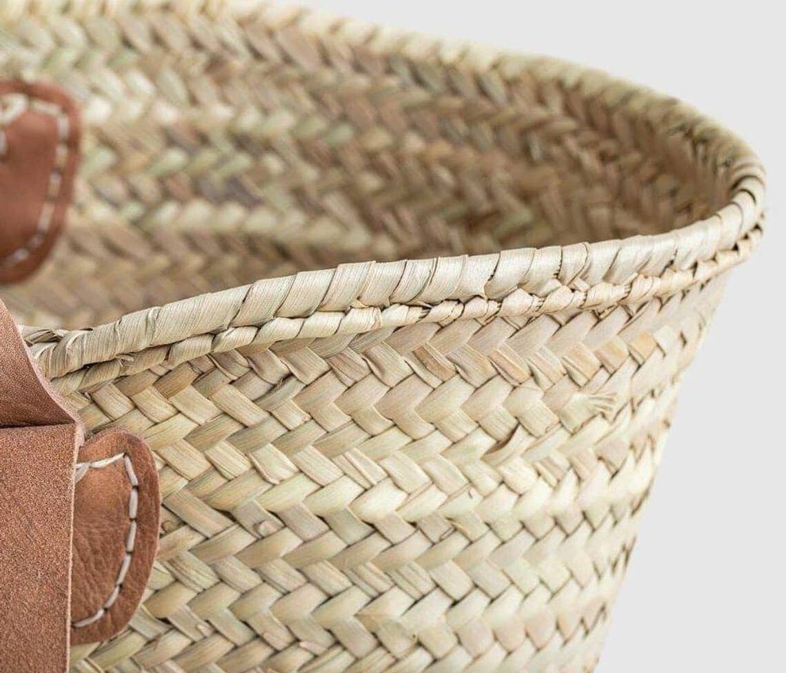 HandmadeBestSeller - Wholesale Beach Bag - STRAW BAG With Double Leather Handles - bags for women3