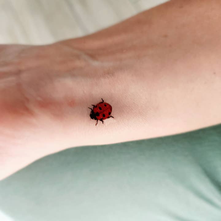 encredelicate - Wholesale Temporary Tattoo - red ladybug temporary tattoos (set of 8)4
