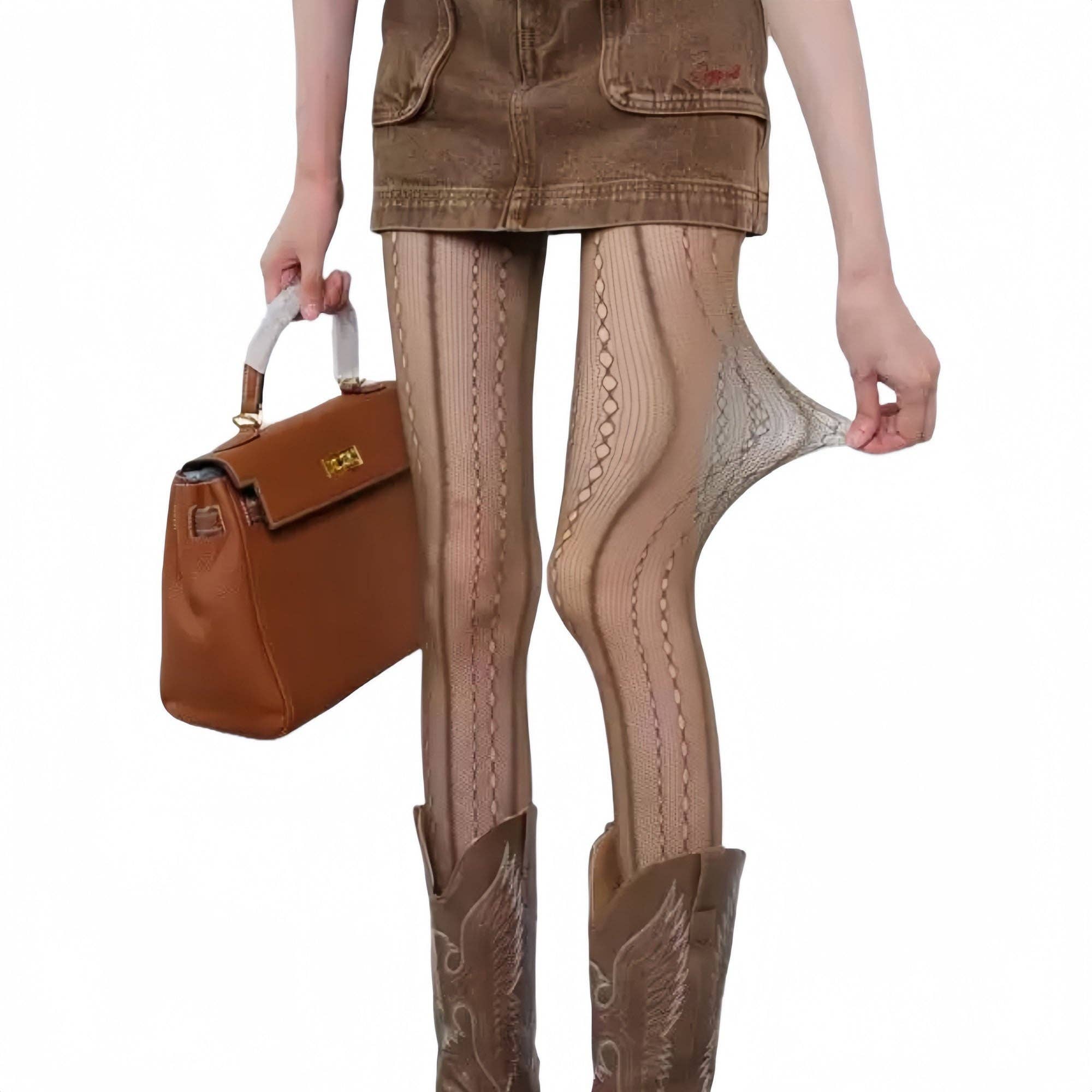 AK Brand – wholesale Tights – Women's – 2-Pack Sheer Patterned Hosiery with Stretch Fishnet Design a0