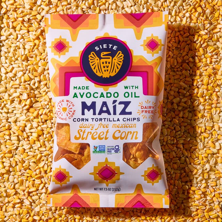 Siete Foods - Wholesale Chips - Maíz Dairy Free Mexican Street Corn Tortilla Chips - 18pk2
