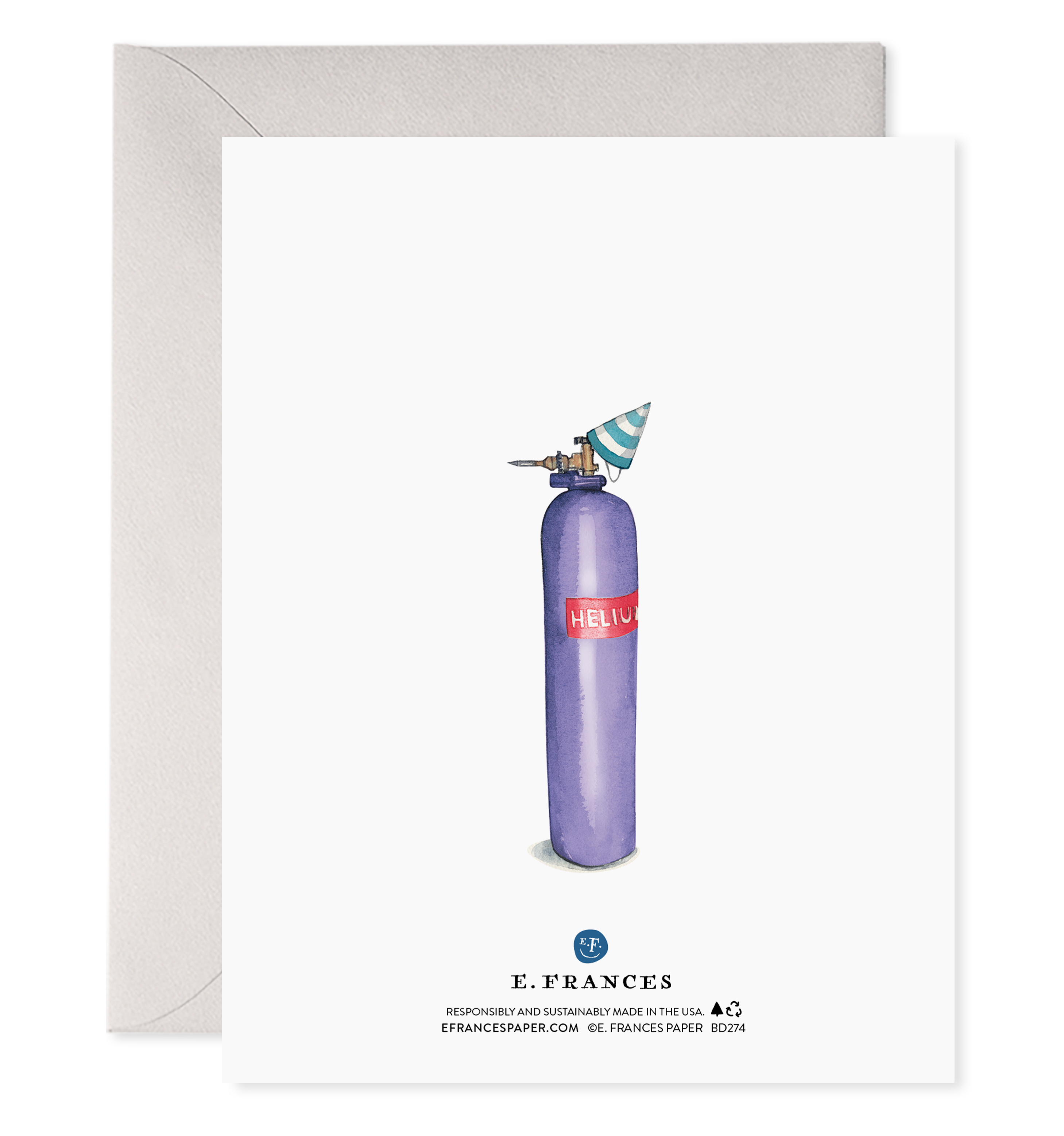 E. Frances Paper - Wholesale Birthday Card - Helium 40 Birthday Greeting Card1
