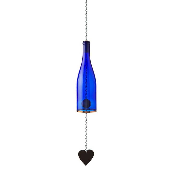 Blue Ridge Mountain Gifts - Wholesale Wind Chime - Wind Chimes Made From Glass Wine Bottles with Copper Trim4
