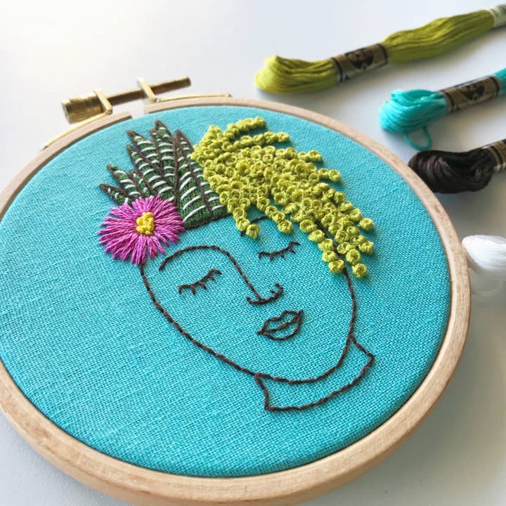 Rosanna Diggs Embroidery – Großhandel Kreuzstich-/Stickzubehör – Modernes Stickset, Plant Lady DIY Komplettset4