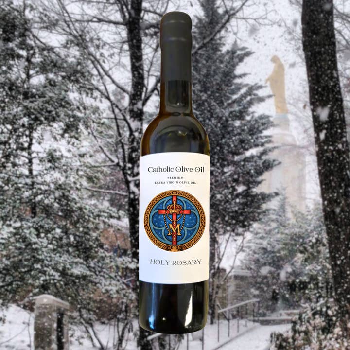 Holy Rosary Extra Virgin Olive Oil for wholesale by Catholic Olive OIl
