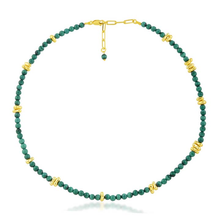 Vert Beaded Necklace (Gold Vermeil) for wholesale by Arvino