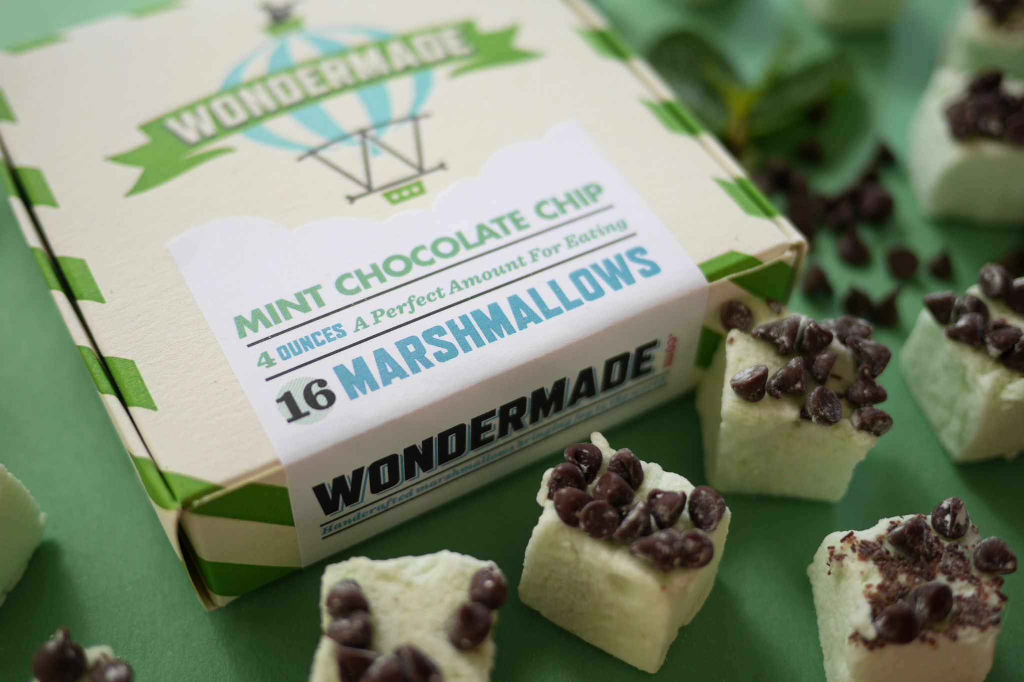 Wondermade – wholesale Marshmallow – Mint Chocolate Chip Marshmallows1