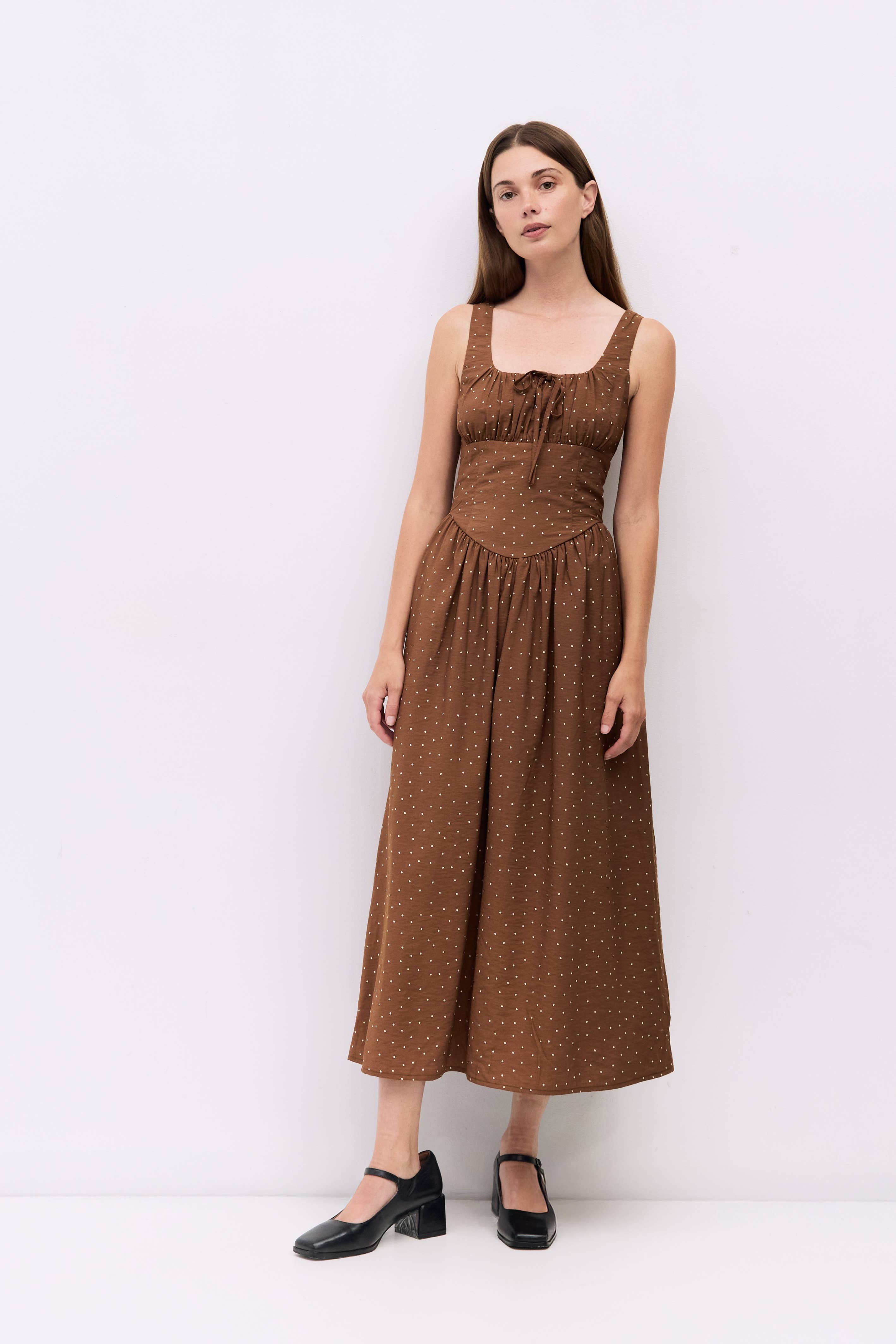 All Row - Wholesale Dress - Women's - The Melinda Dress | Polka Dot Milkmaid Dress7