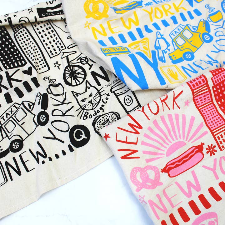 Calhoun & Co. - Wholesale Tea Towel - New York Screen Printed Tea Towel