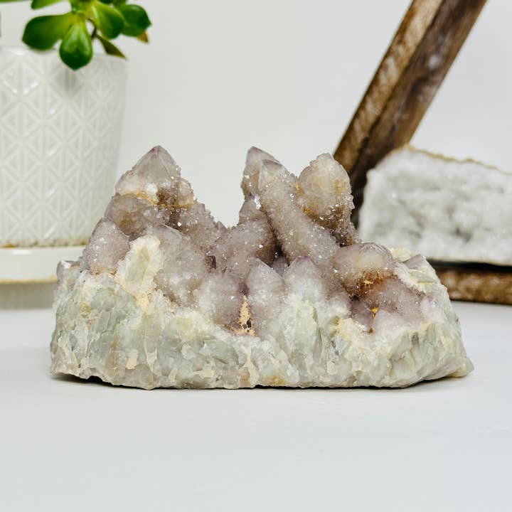 Crystal Spirit Quartz Cactus Quartz Large Cluster OOAK for wholesale by Rock Paradise