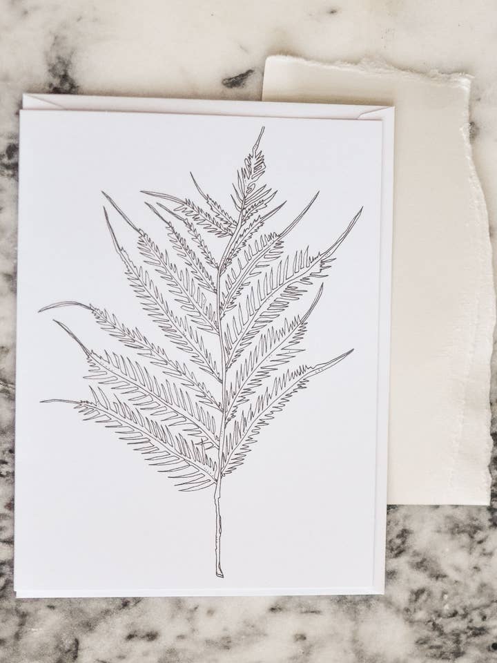 Fern 5x7 Greeting Card for wholesale by Krista Pischner Studio