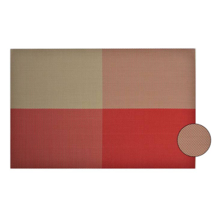 Set da Tavola Quadricolore Rosso per la vendita all'ingrosso da parte di CP INTERNATIONAL