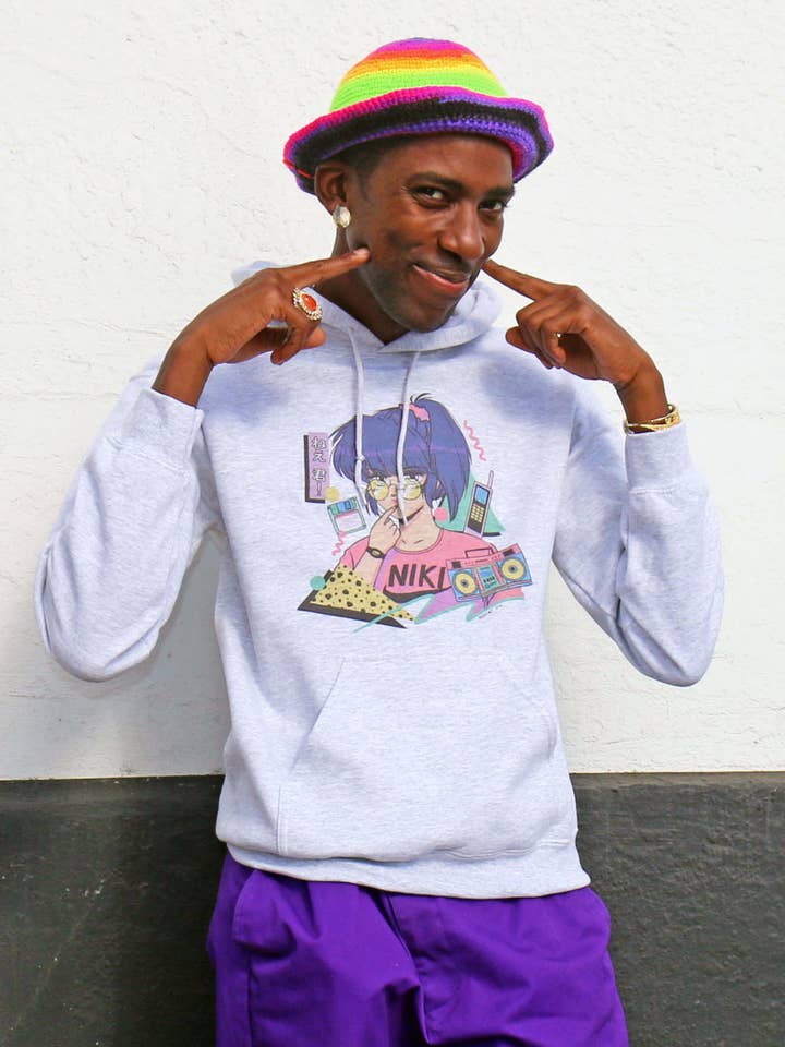 Felpa con cappuccio Popkiller Artist Series Mizucat Niki per la vendita all'ingrosso da parte di Popkiller