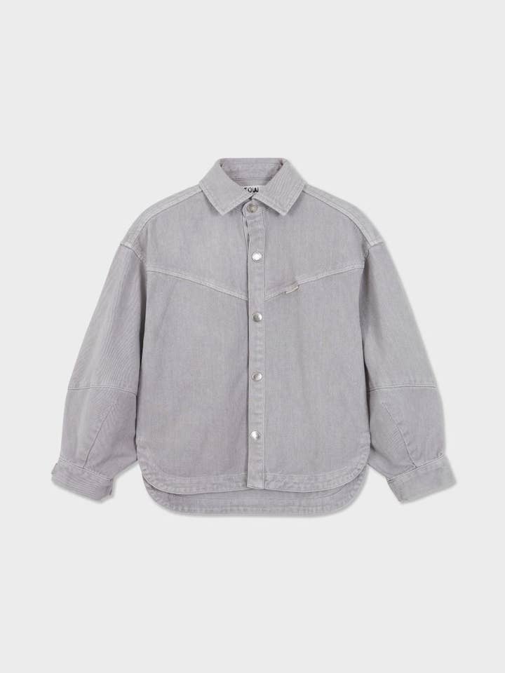 Camisa globo de denim de algodón orgánico para venta al por mayor de SOW Kids