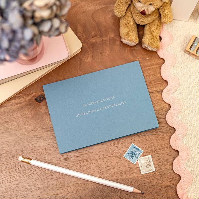 Letterpress New Grandparents Card - Blue
for wholesale by Sjstationery