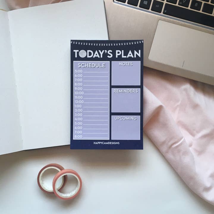 Celestial Hourly Plan Notepad for wholesale by Happy Cam Designs