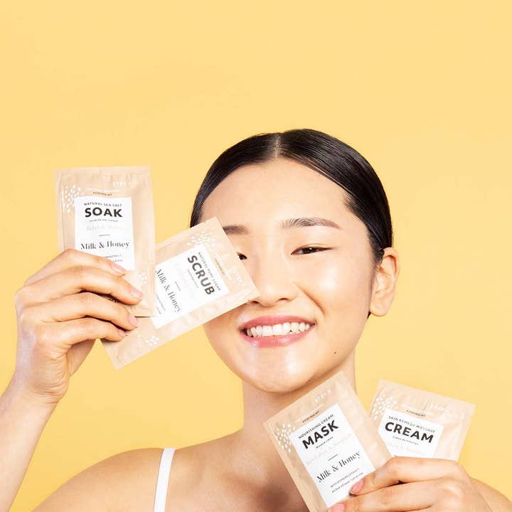 AvryBeauty - Wholesale Nailcare Set - Milk & Honey 4 Step Pedi Kit