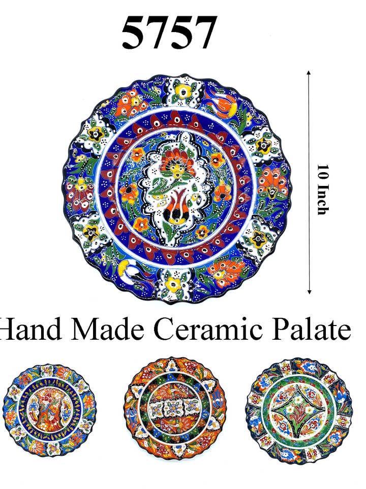 Handgemaakt 10-inch bord Home Deccot #5757 voor wholesale door Lucky Eye