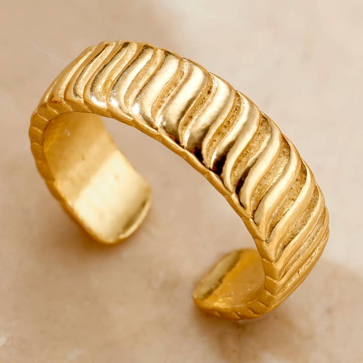 Wave åben Ring for engroshandel hos Posh Totty Designs