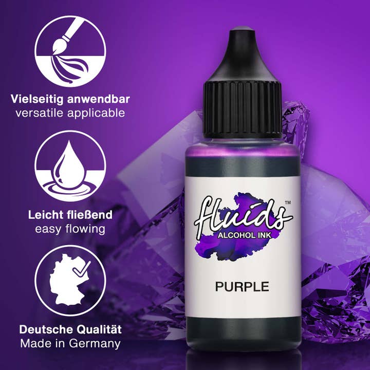 Octopus Concept GmbH - Venta al por mayor Material para manualidades - Fluids Alcohol Ink PURPLE, tinta alcohólica para arte fluido