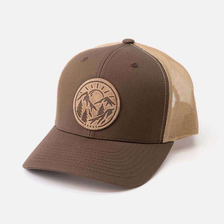 Range Leather Co. - Wholesale Trucker Hat - Unisex - Vintage Sunrise Hat | Leather Patch Trucker Hat5